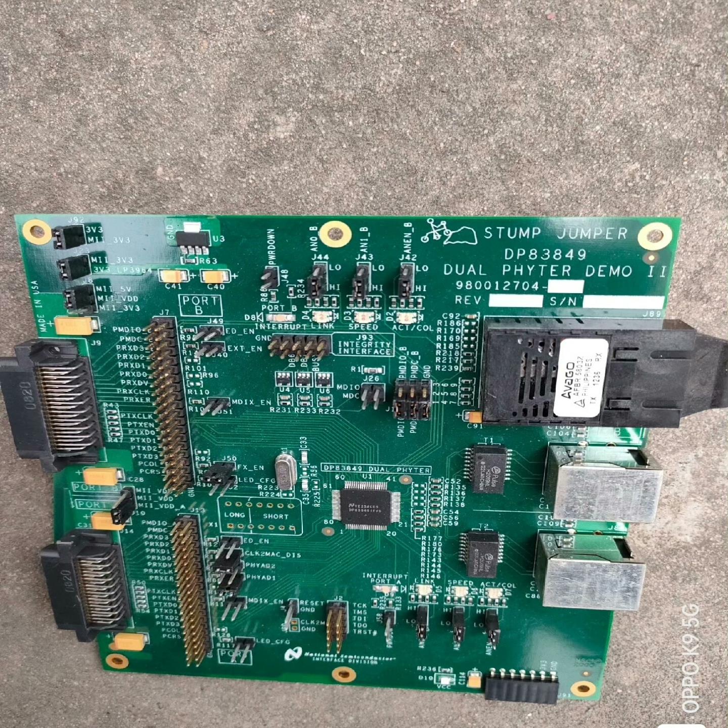 【请询价】开发板一张DP83849 DUAL PHYTER全新实物
