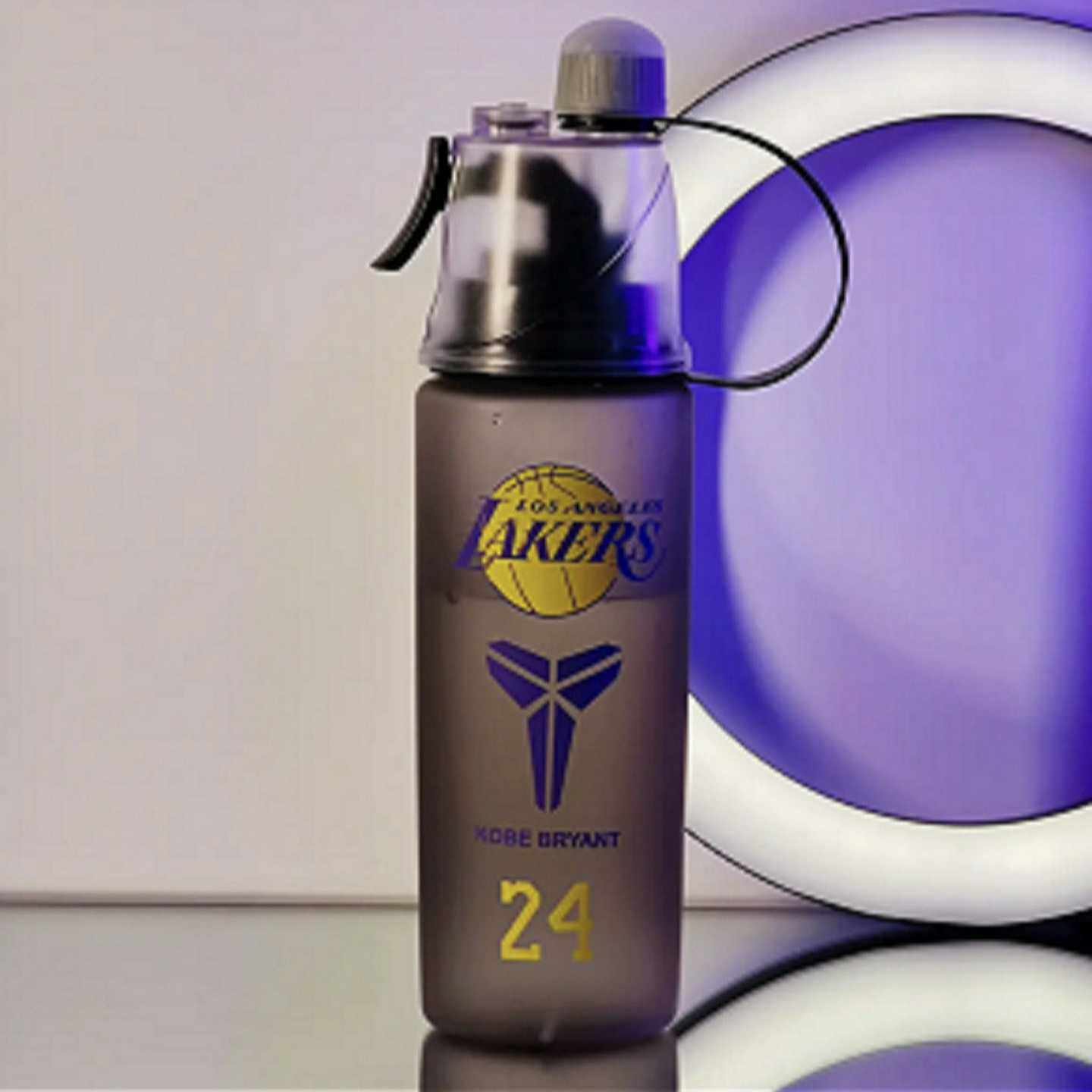 （下单前咨询备注）球星运动喷雾水杯磨砂透明多功能运动水杯