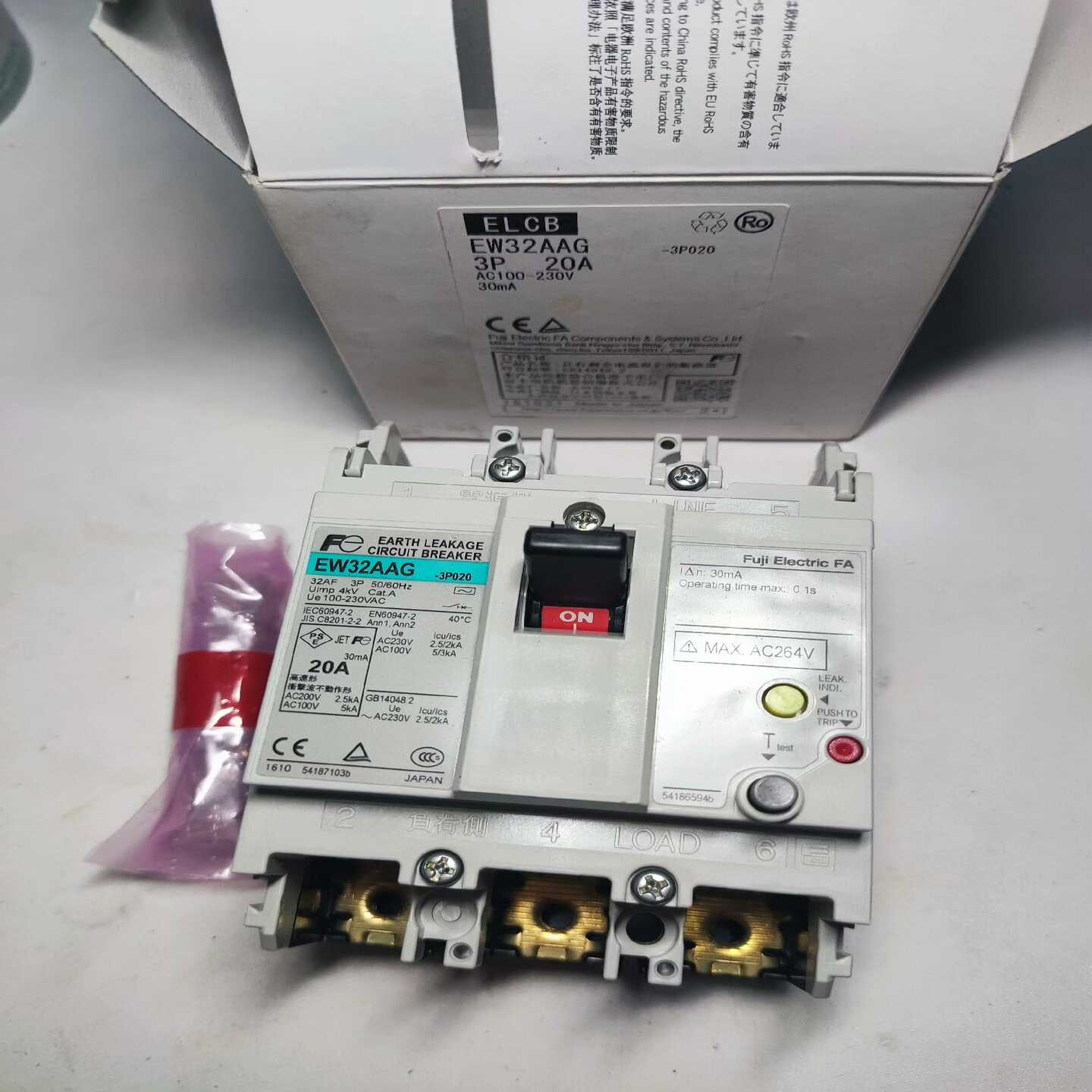 【议价】电子电工材料 富士进口漏电保护断路器EW32AAG 3P