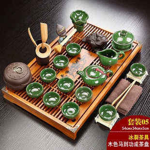 实木茶台现代家用喝茶具套装 2F茶盘套装 排水泡茶海轻奢茶道储水简