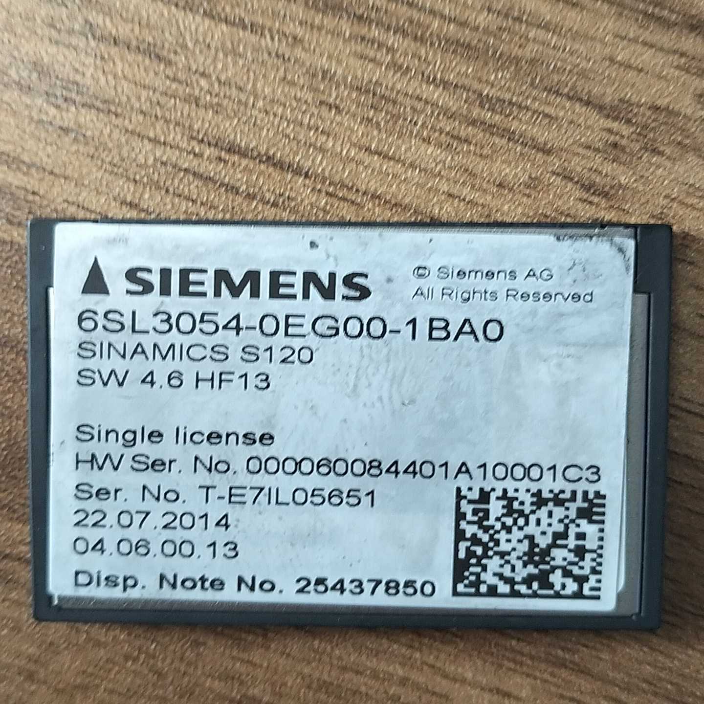 西门子SINAMICSS120CF卡，型号6SL3054--议价商品