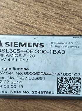 西门子SINAMICSS120CF卡，型号6SL3054--议价商品