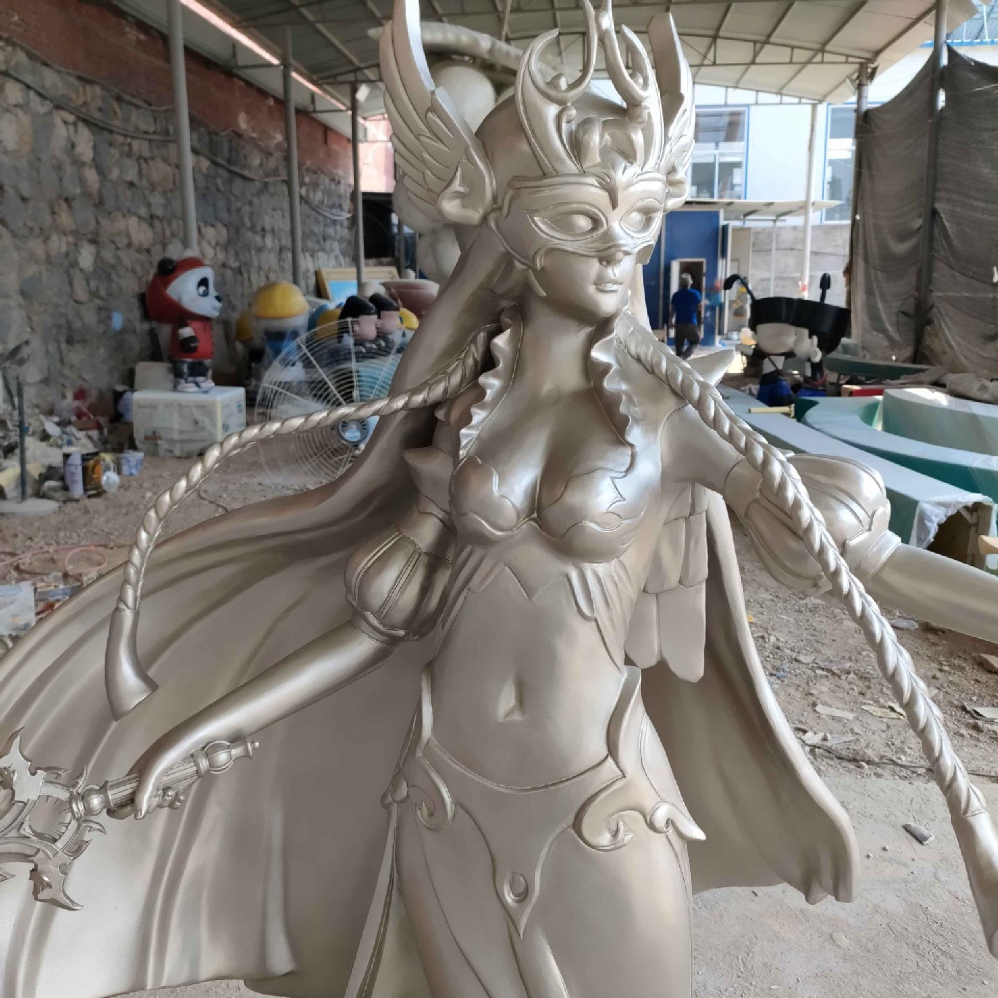 定制女神雕像玻璃钢室内装饰小品人物模型精灵翅膀科幻雕塑摆件