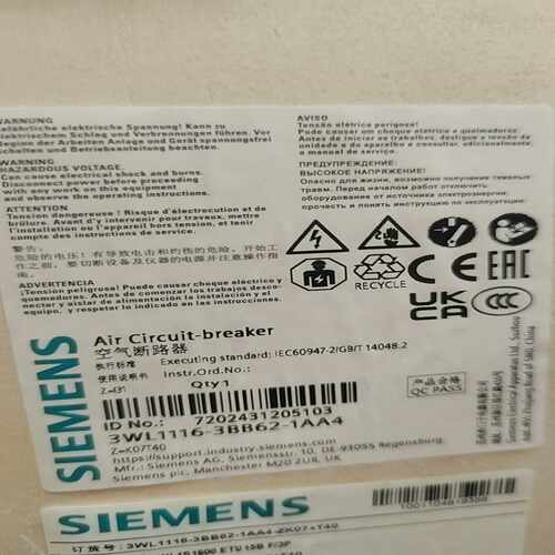 3WL1116-3BB62-1AA4   1600A框架断路~询价