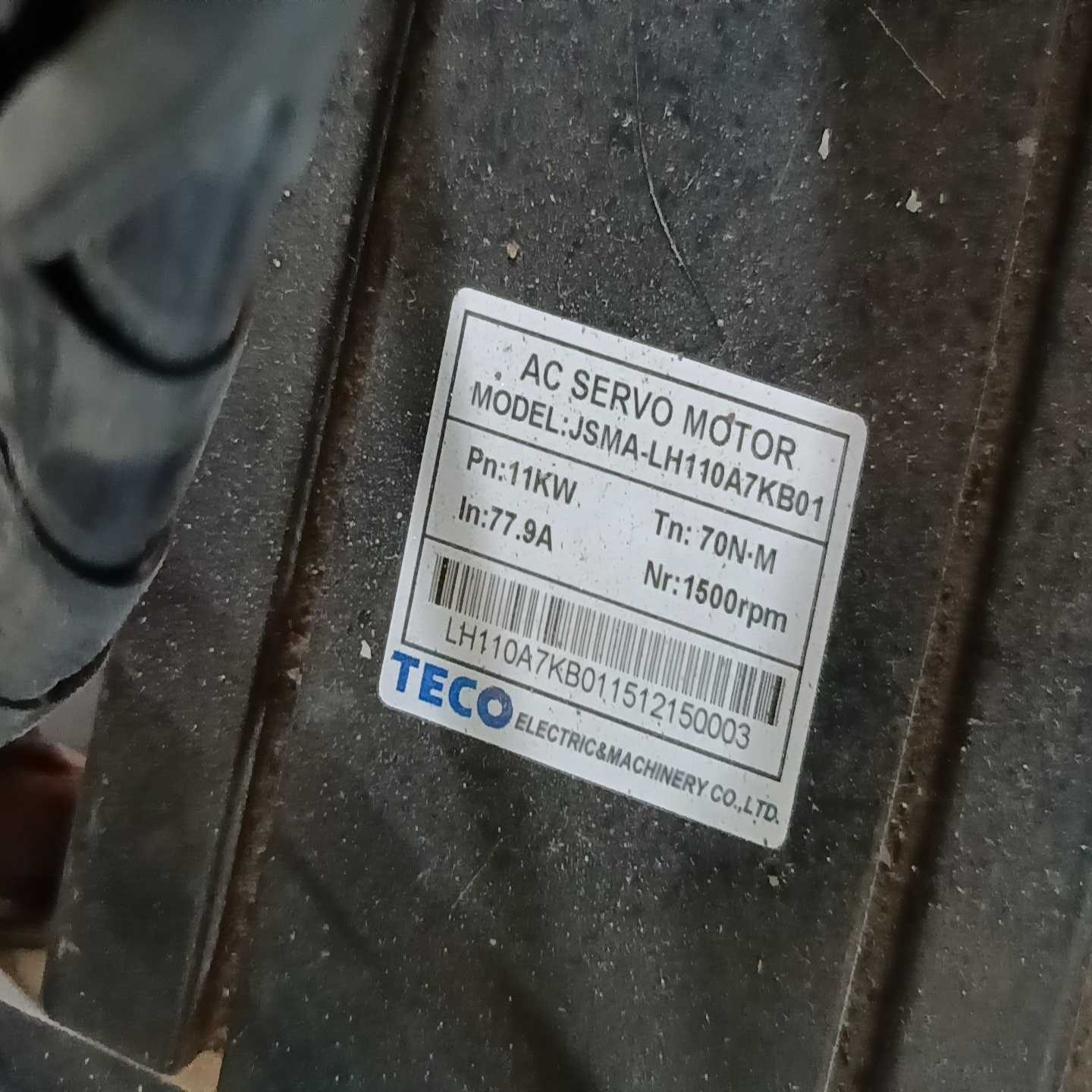 东元伺服电机JSMA-LH110A7KB01，11KW大功率