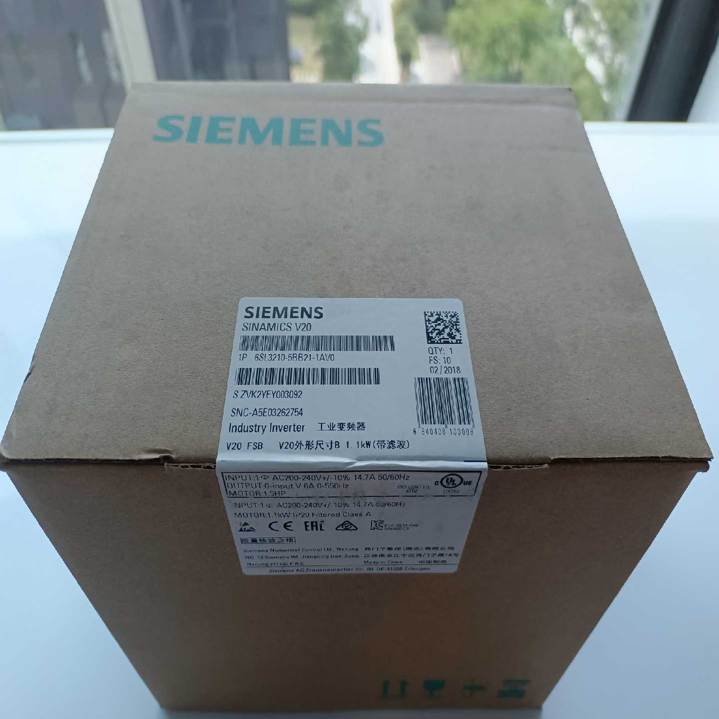 【议价】6SL3210-5BB21-5AV0V20变频器1.5适用