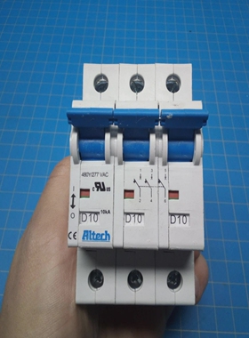 Altech3极10A480Y/277VAC断路器3DU10R