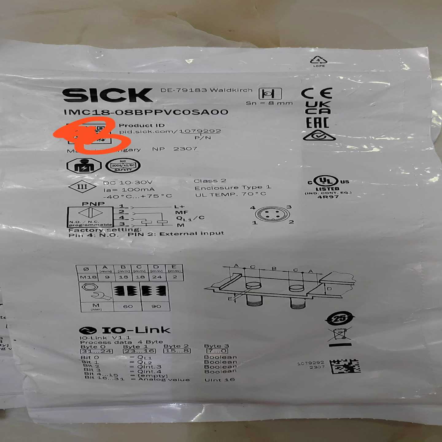 询价全新SICK西克IMC18-08BPPVC0SA00传感