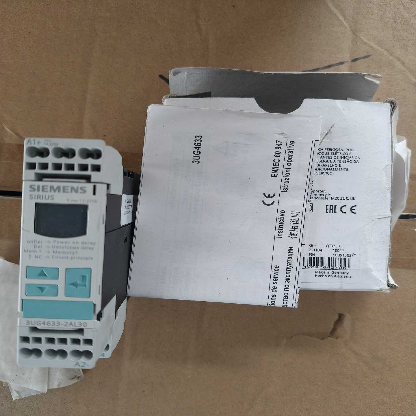 时间继电器3UG4633-2AL30询价