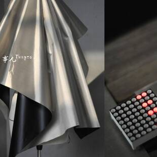 铜镍导电布料-薄脆挺爽滑智能服装用梭织面料黑银双面/半米价