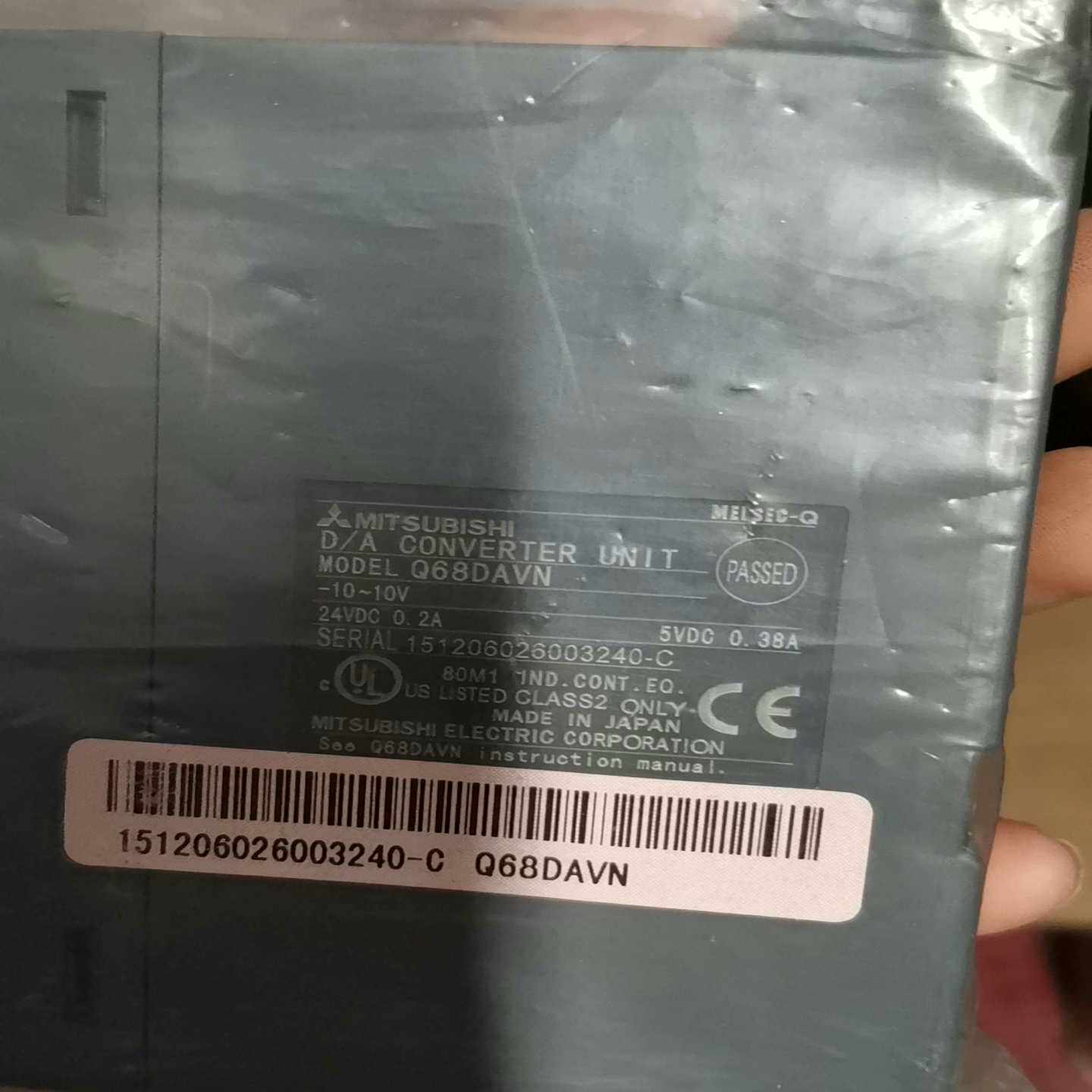 三菱D/A转换器模块Q68DAVN，全新原装正品，没外包装盒--议价商品