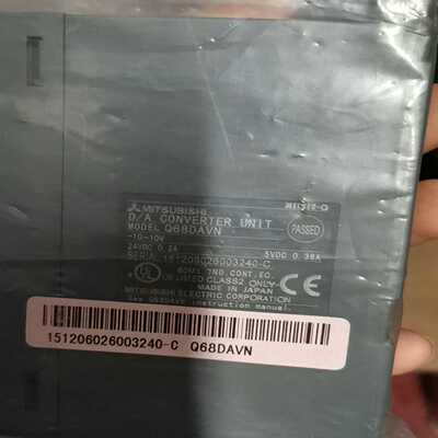 三菱D/A转换器模块Q68DAVN，全新原装正品，没外包装盒--议价商品