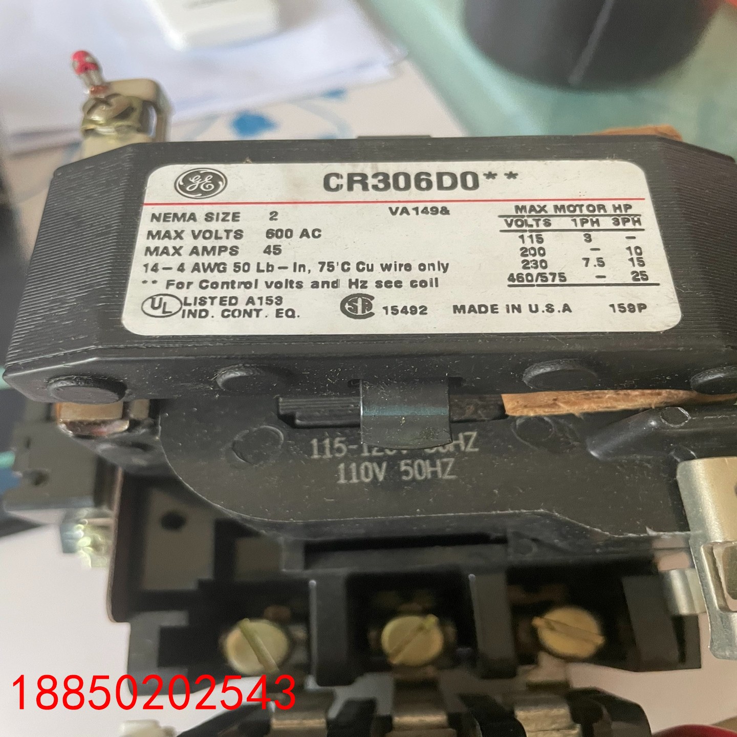 【请询价】GE起动器CR306D002