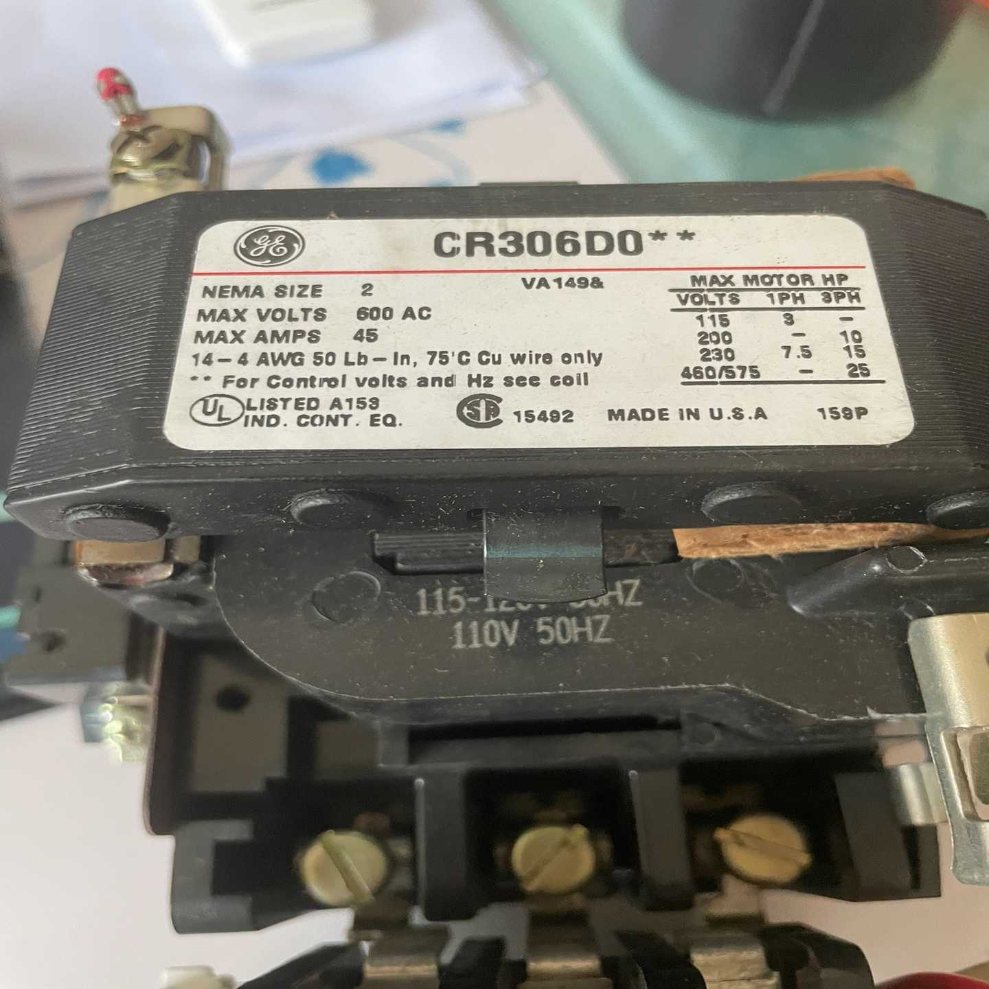 【请询价】GE起动器CR306D002