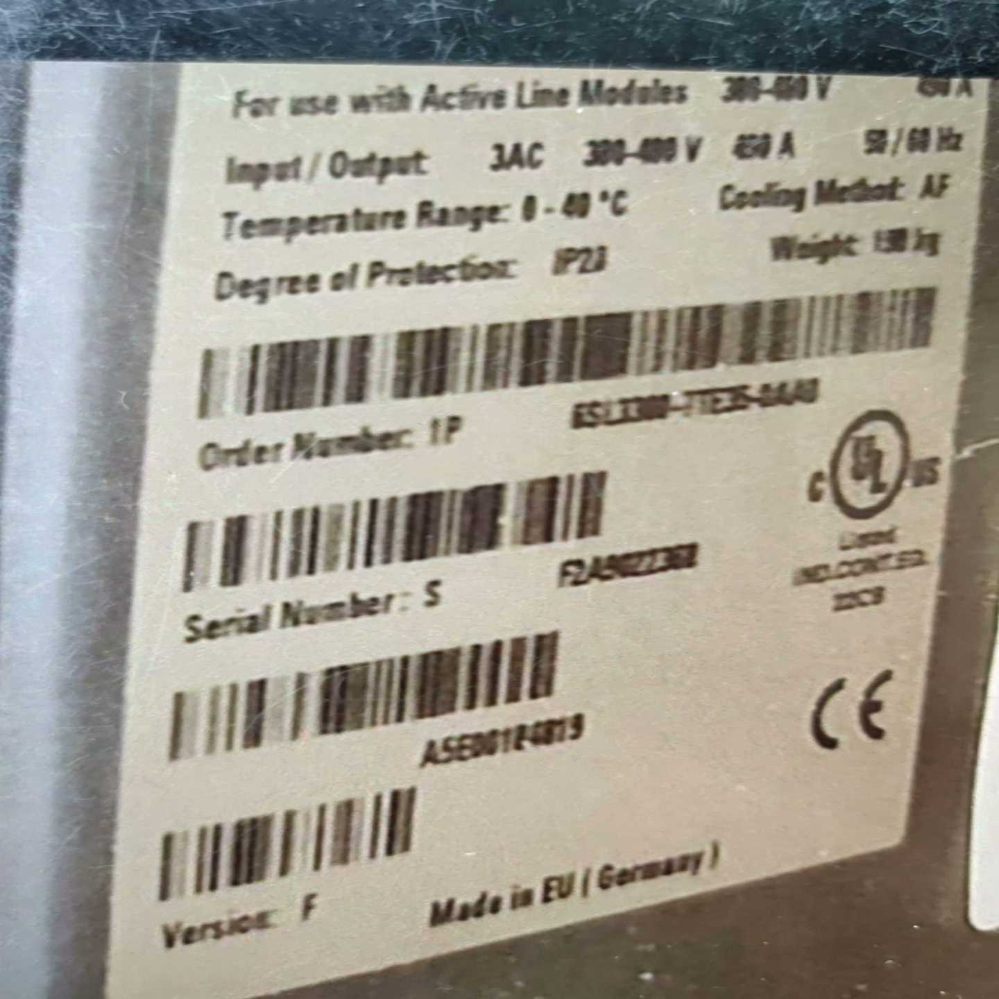 6SL3300-7TE35-0AA0电源一台~询价