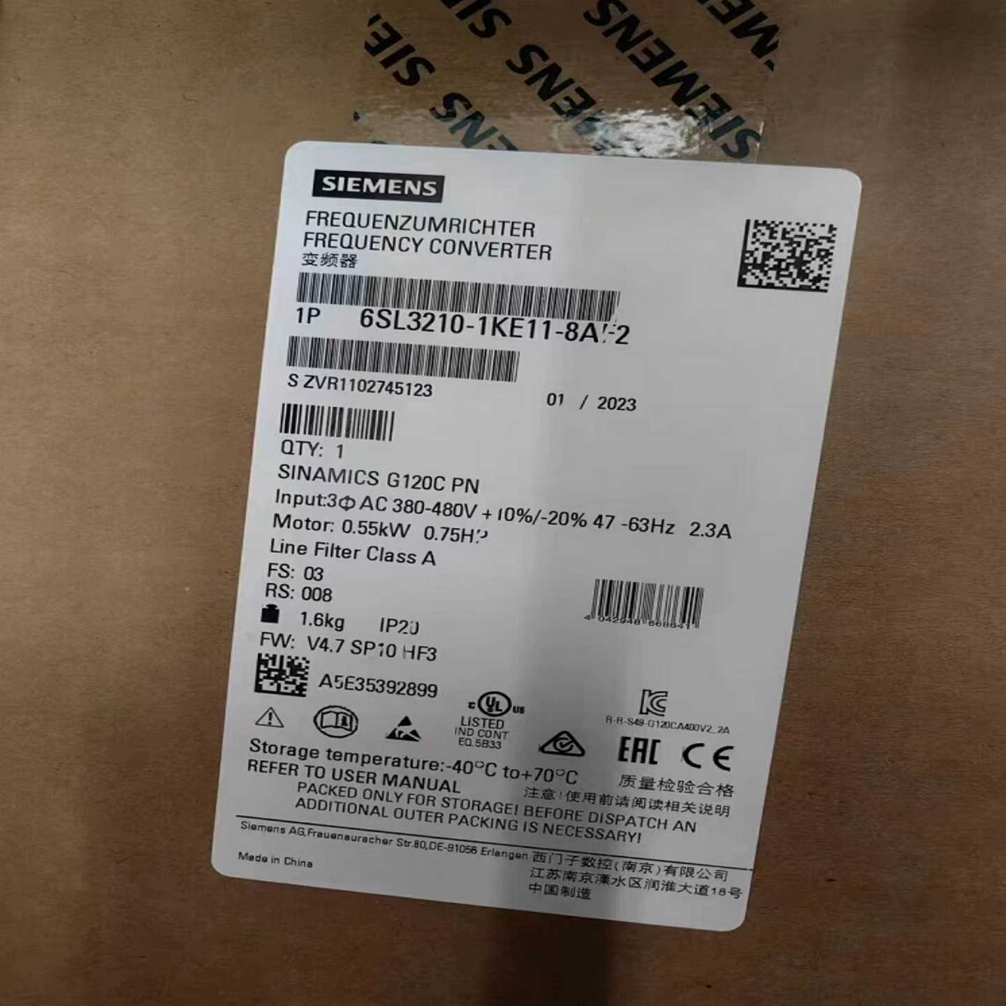 6SL3210-1KE11-8AF2询价