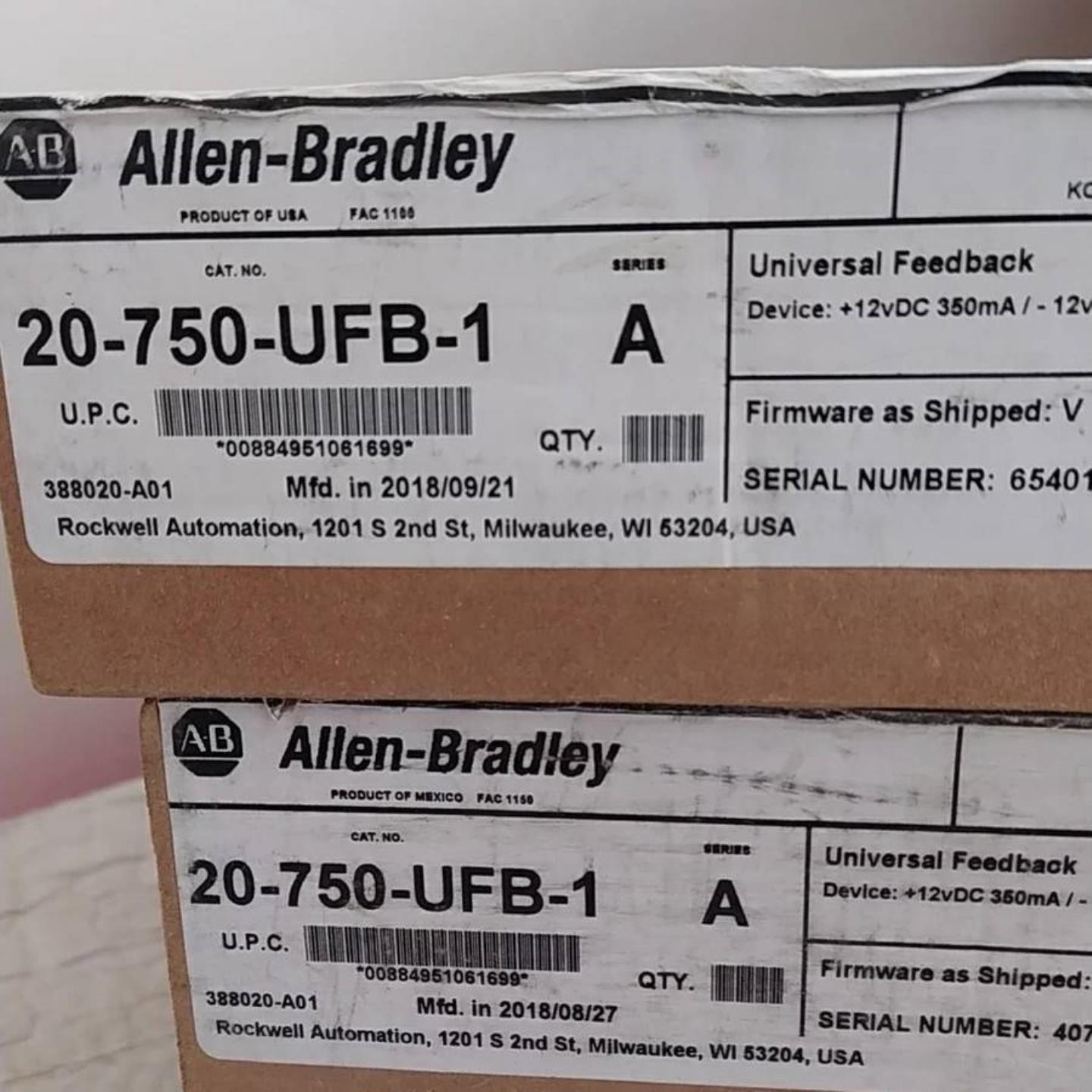 配件20-750-UFB-1全新原包装未拆封 AB变频器议价