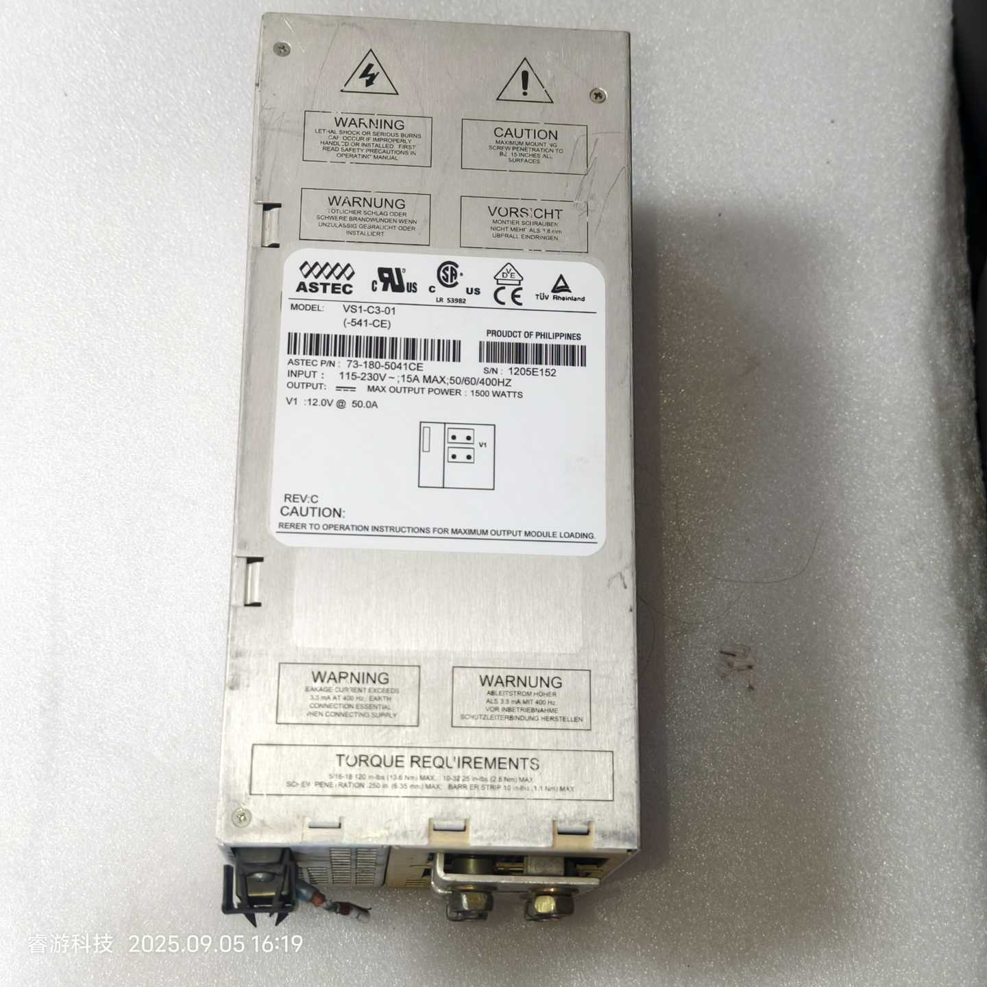 【请询价】ASTEC电源 VS1-C3-01 -541-CE型号