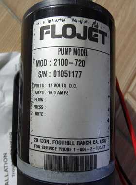 【议价】FLOJET隔膜泵2100-72012VDC