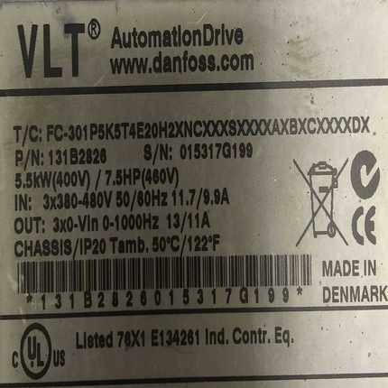咨询-丹佛斯变频器5.5千瓦，FC-301P5K5T4E20H2X