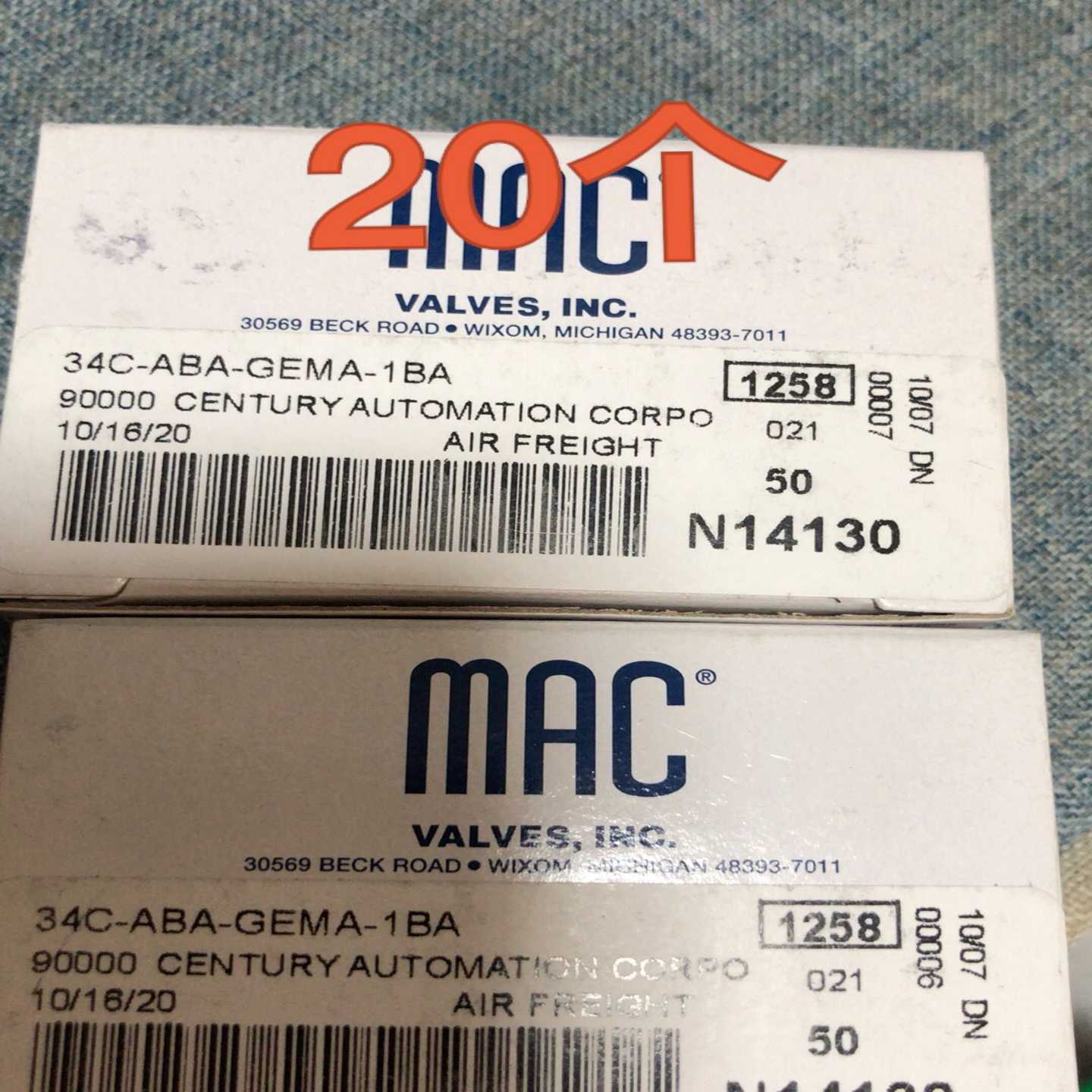 咨询-MAC电磁阀34C-ABA-GEMA-1BA