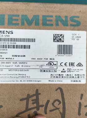 西门子SINAMICSV90伺服驱动器，型号6SL3210议价