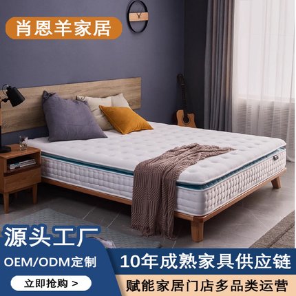 天然乳胶床垫独立弹簧加厚软垫席梦思零重力无重力软硬两用床垫