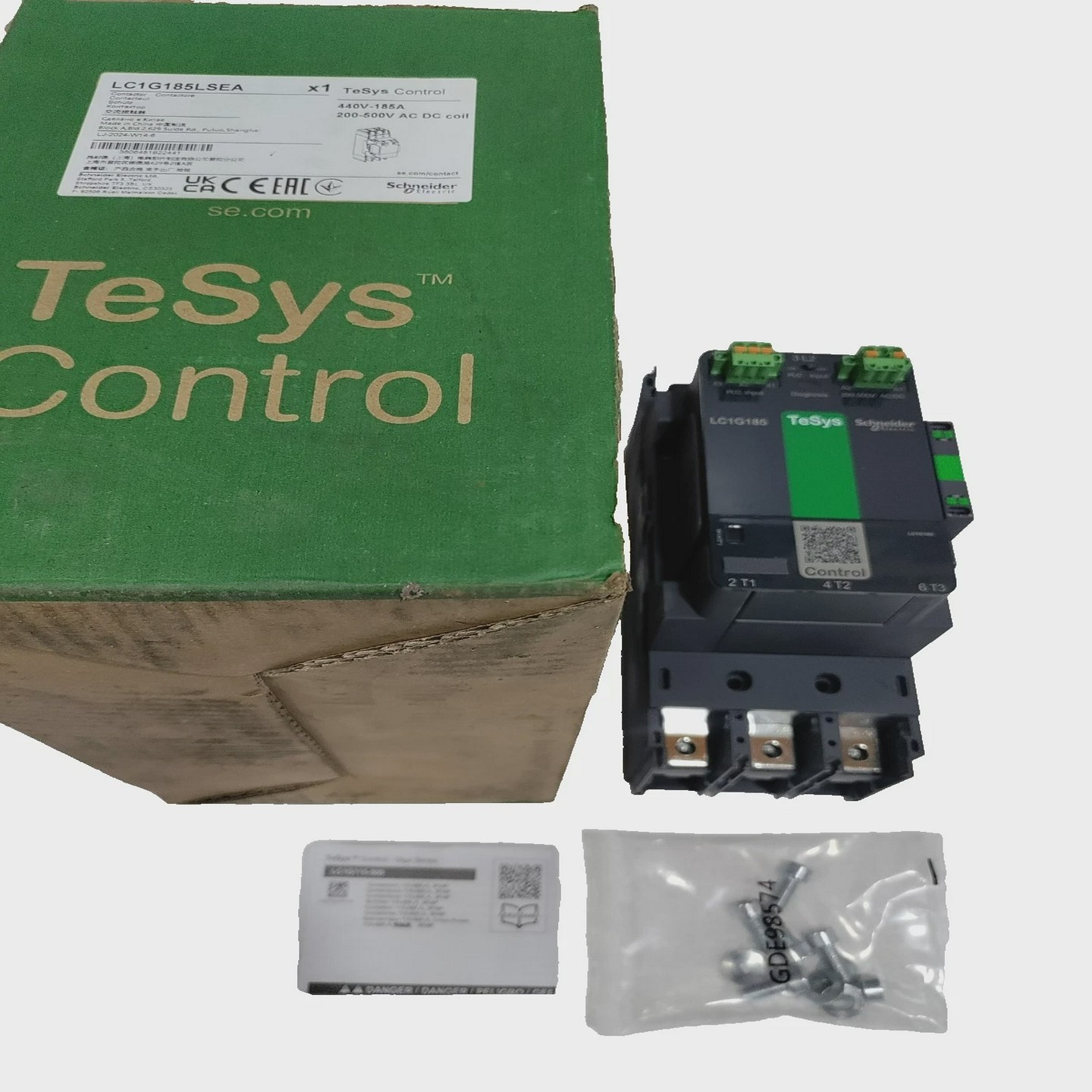 *带盒*SchneiderLC1G185LSEA接触器3Poles185A200-500V交