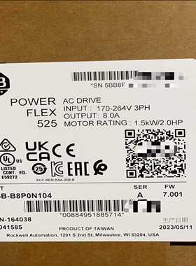 25B-B8P0N104交流重行变频器1.5kWAB询价