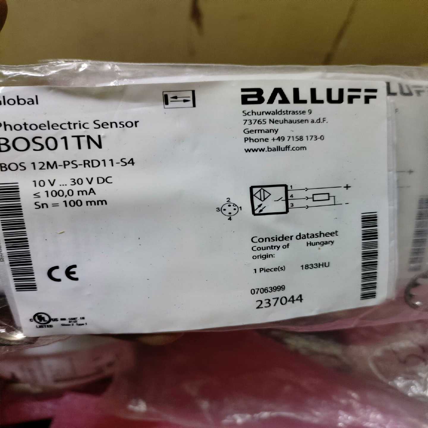 BALLUFF/巴鲁夫，BOS01TN，2个巴鲁夫传感器（佳毅工控）