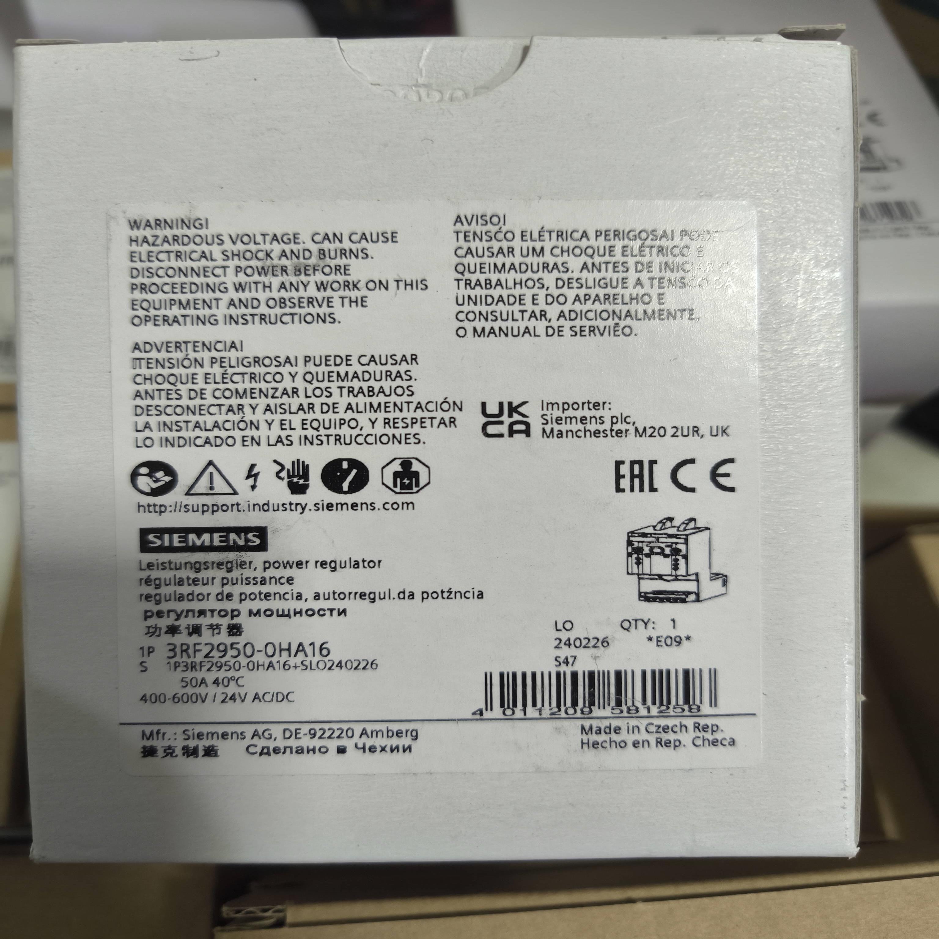 3RF2950-0HA16西门子功率调节器全新原装正品现货