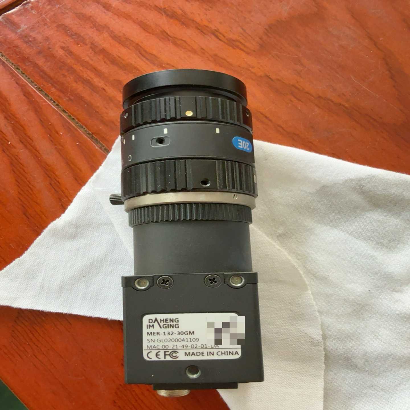 大恒工业相机MER-132-30GM，镜头35mm，二手拆机--议价商品