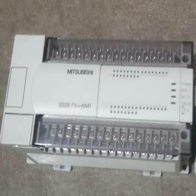 正常拆机一套三菱FX2N-48MRPLC和FX2N-4DA