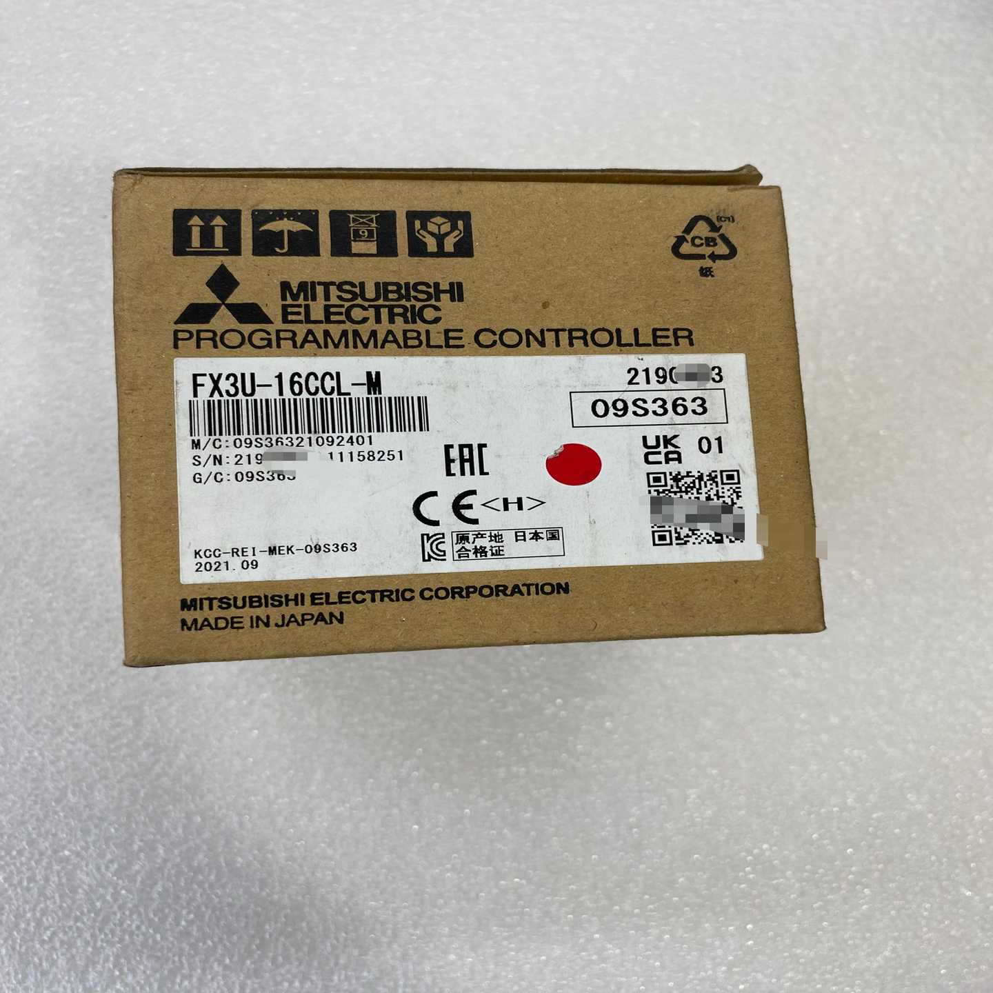 三菱模块，型号FX3U-16CCL-M，全新原装盒码一致，工