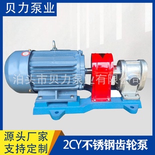 供应304不锈钢齿轮泵2CY4.2每小时4.2立方1.2寸口径高压力泵