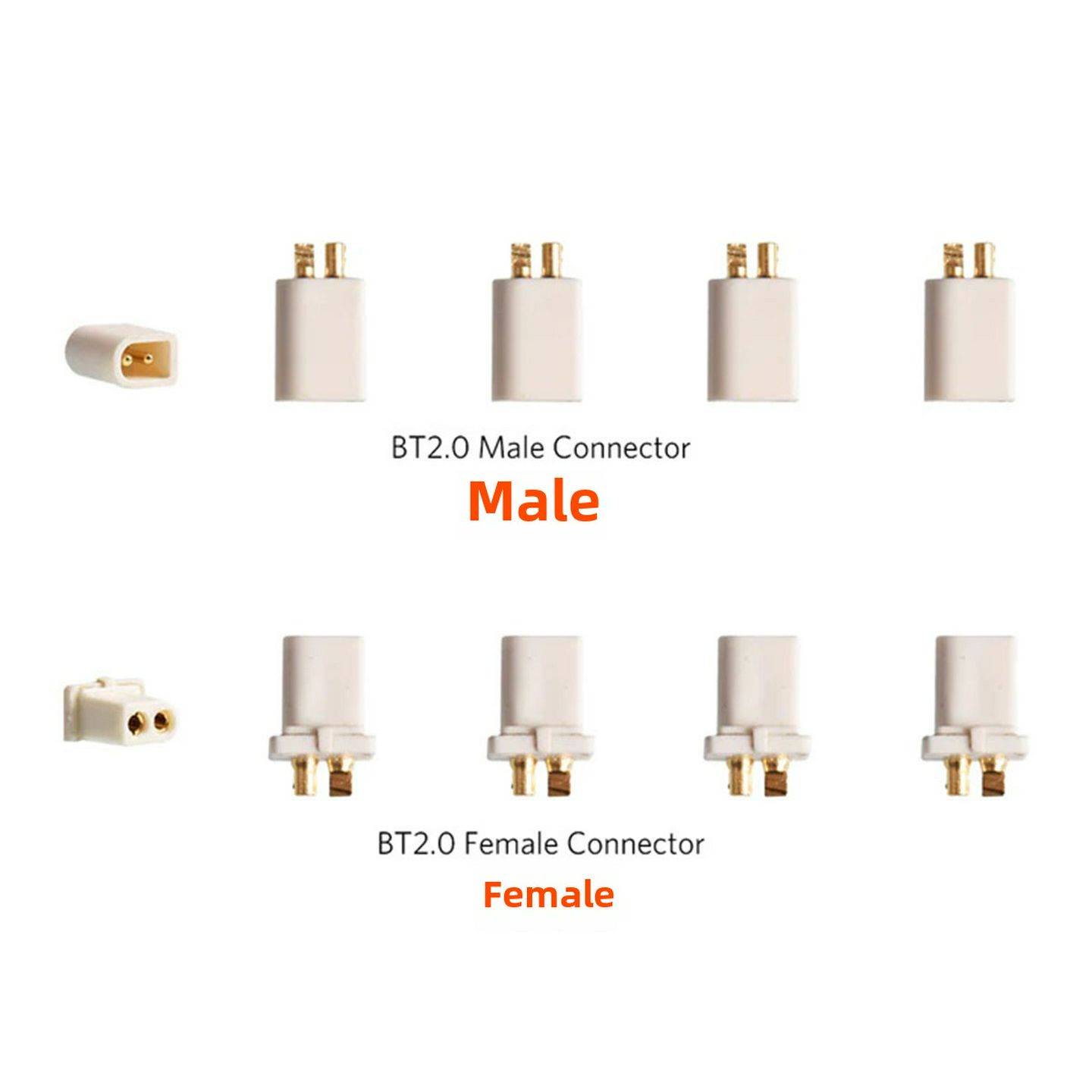 BETAFPV1S穿越无人机Meteor65/75/cetus飞鲸BT2.0公母电源端子头