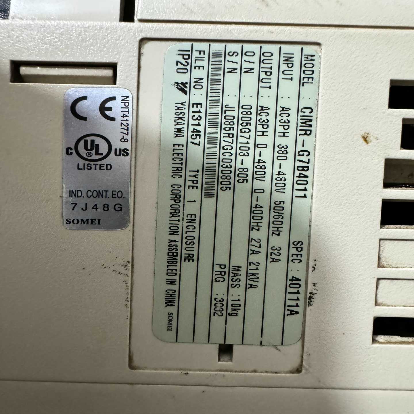 议价I-74011安川变频器，拆机功能好，成色如图，无