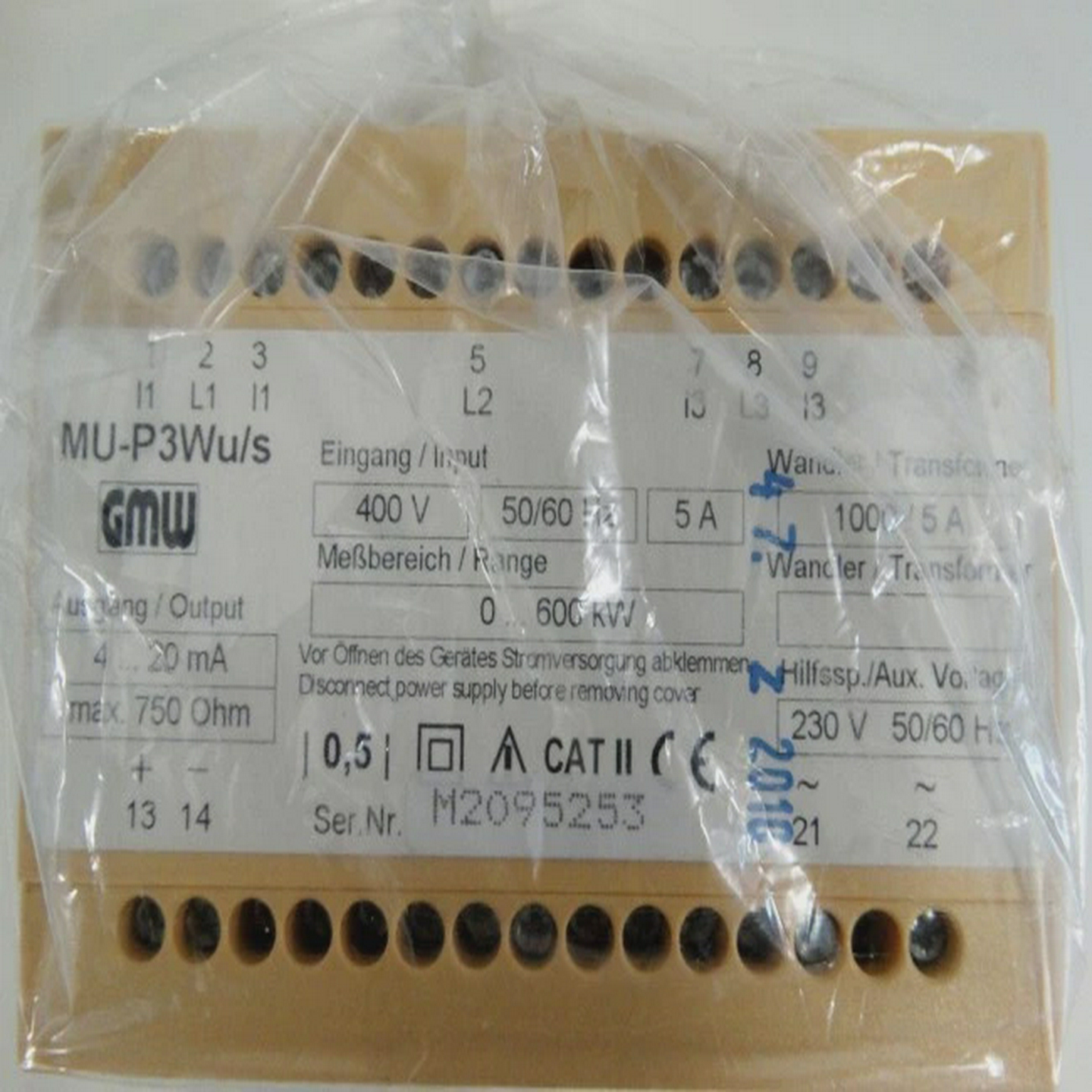 GMW3-Leiter-MessumformerMU-P4Wu/s400VAC0-600kW-unused-