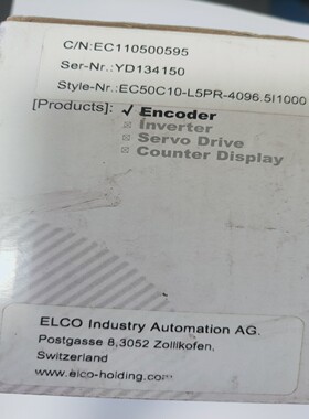 【请询价】ELCO宜科编码器EC50C10-L5PR-40965I1