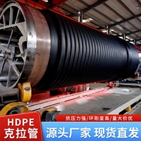 HDPE克拉管排水管結(jié)構(gòu)B型增強(qiáng)纏繞波紋管鋼帶增強(qiáng)管PE纏繞管