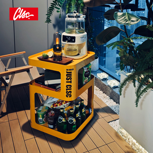 CLSC阳台桌小户型可移动铁艺茶几泡茶桌零食饮料收纳多巴胺小桌子