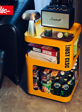 CLSC边几可移动零食饮料收纳沙发边置物柜铁艺边几小桌子迷你茶几