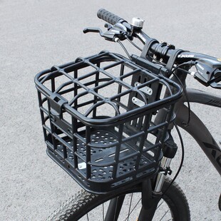 适用凤凰自行车前车筐加粗前挂篮子永久山地车筐车篓买菜篮子挂篮