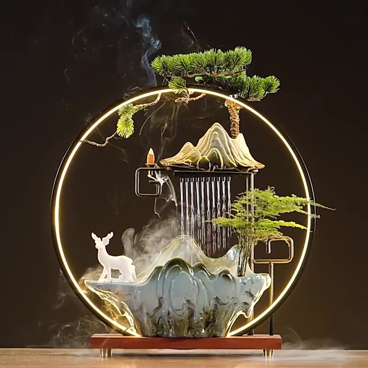 桌面高山流水摆件循环水喷泉招财工艺品搬家乔迁新居礼品开业礼物,童装/婴儿装/亲子装,儿童装饰手表,淘宝优惠券,粉丝福利购,淘宝优惠卷