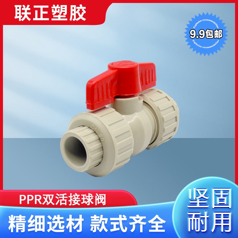 PPR热熔全塑双活接球阀 阀门 20 4分 25  32 40 50 63 75水管开关