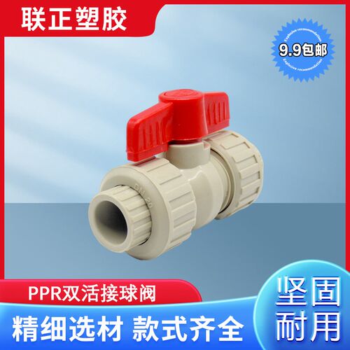 PPR热熔全塑双活接球阀 阀门 20 4分 25  32 40 50 63 75水管开关