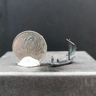 帆船彷古小人偶沙盘盆景假山石造景微景观装饰微距摄影配饰小摆件