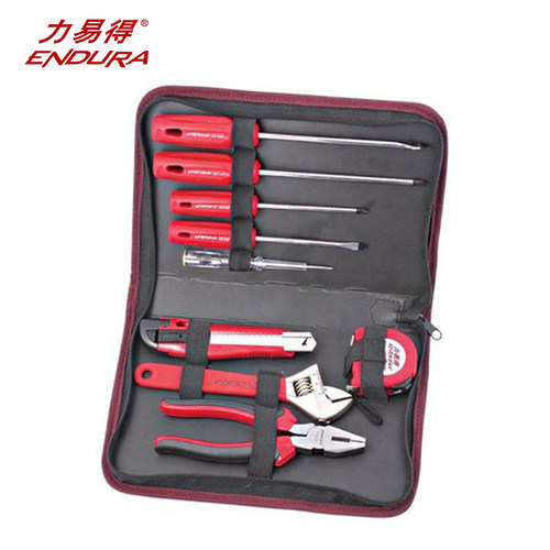 力易得工具9件套便携式组套E1123家用工具组套维修组套壁纸刀起子