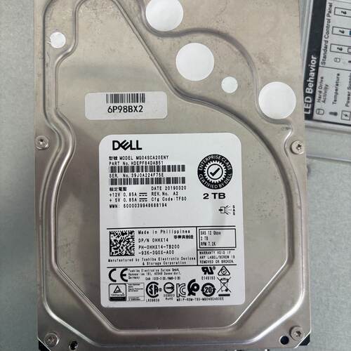 戴尔2TSAS12Gb3.5寸服务器硬盘型号MG04-议价