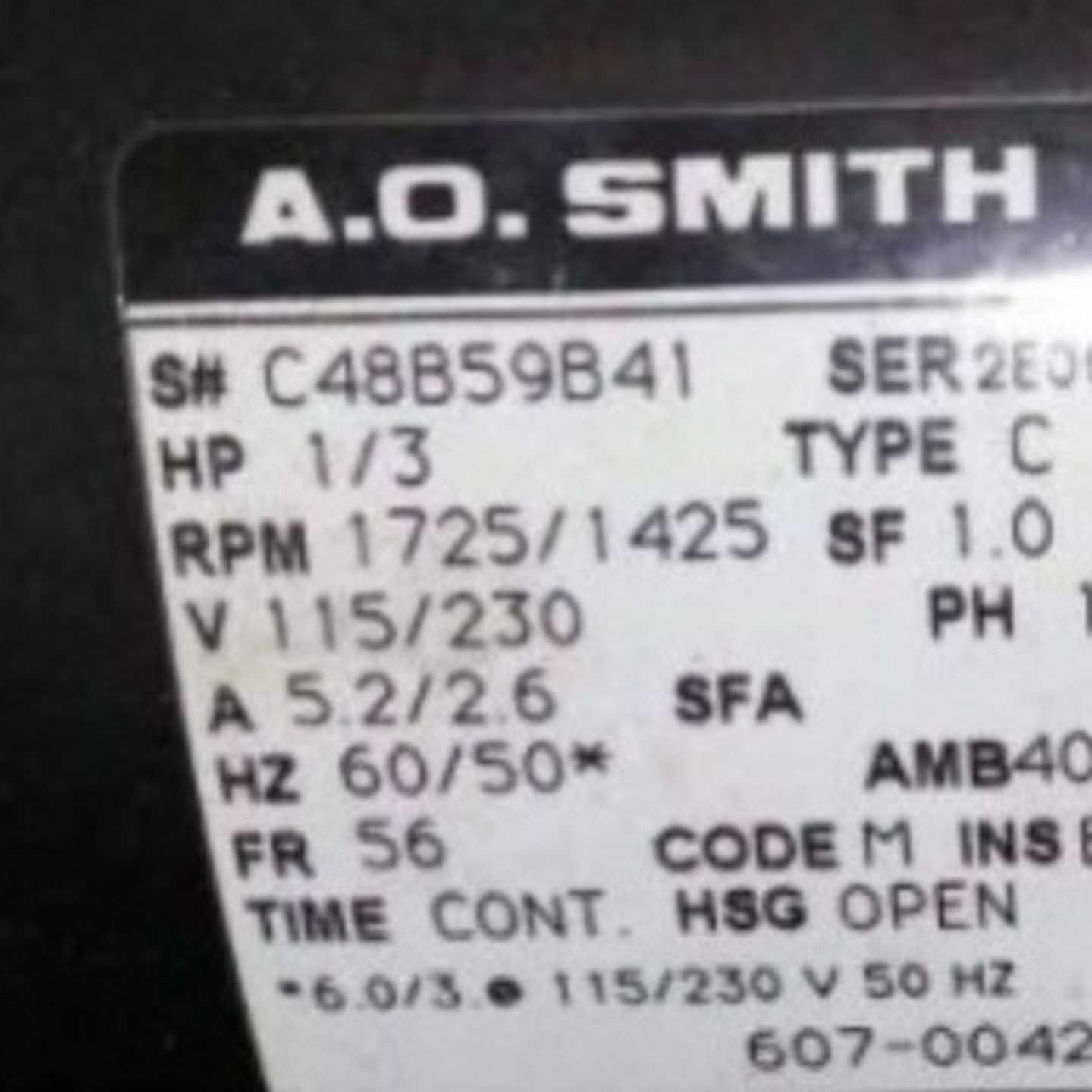 供应美n国A.O.SMITH斯密斯三相电机JB1R092N系列现货